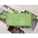 Cheap Bottega Veneta CASSETTE Mini intreccio leather belt bag 651053 green Tl16791ZZ98