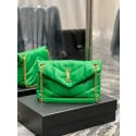 Hot Yves Saint Laurent PUFFER SMALL CHAIN BAG IN QUILTED LAMBSKIN 5774761 EMERALD GREEN Tl14441Nm85