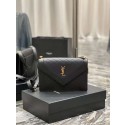 Imitation Yves Saint Laurent Calfskin Leather Shoulder Bag 6688631 black Tl14623Tm92