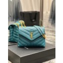 SAINT LAURENT LOULOU SMALL CHAIN BAG IN QUILTED Y LEATHER 494699 green Tl14406DV39