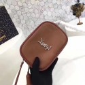 Yves Saint Laurent Calfskin Leather Shoulder Bag 5804 Brown Tl15107bW68