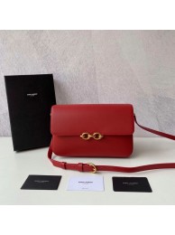 Replica YSL LE MAILLON SATCHEL IN SMOOTH LEATHER 6497952 red Tl14698TN94
