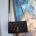 AAAAA SAINT LAURENT Angie quilted leather shoulder bag 568906 black Tl14953aM93
