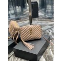 Best 1:1 Yves Saint Laurent LOU CAMERA BAG IN QUILTED LEATHER 81000 DARK BEIGE Tl14595OR71