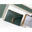 Best Quality Imitation SAINT LAURENT Cassandra leather shoulder bag 532750 Dark Green Tl14923dK58