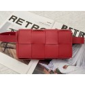 Bottega Veneta CASSETTE Mini intreccio leather belt bag 651053 TOMATO Tl16789VI95