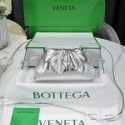 Bottega Veneta Mini intrecciato leather clutch with strap 585852 silver Tl16709fj51