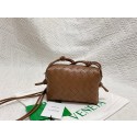 Bottega Veneta Mini intrecciato leather cross-body bag 680254 brown Tl16755nU55