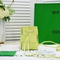Bottega Veneta Mini intreccio leather crossbody bucket bag 680217 Glittering green Tl16724MO84