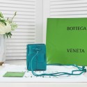 Bottega Veneta Mini intreccio leather crossbody bucket bag 680217 sky blue Tl16721FT35