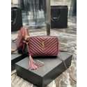 Copy Yves Saint Laurent LOU CAMERA BAG IN QUILTED LEATHER 81000 ROUGE LEGION Tl14602Kn92