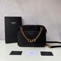 Fake YSL LE MAILLON SMALL CHAIN BAG IN QUILTED LAMBSKIN 6693081 black Tl14548bz90