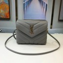 Fake Yves Saint Laurent Calfskin Leather Tote Bag 467072 grey Tl14792xE84