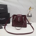 Fake Yves Saint Laurent LOULOU Original Leather Tote Bag 502717 Wine Tl15094Lh27
