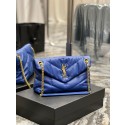 Fake Yves Saint Laurent PUFFER SMALL CHAIN BAG IN QUILTED LAMBSKIN 5774761 blue Tl14440ny77