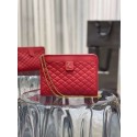 First-class Quality Yves Saint Laurent VICTOIRE BABY CLUTCH IN LEATHER Y357361 red Tl14659fm32