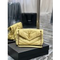 Imitation Top Yves Saint Laurent PUFFER SMALL CHAIN BAG IN QUILTED LAMBSKIN 5774761 yellow Tl14437tr16