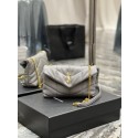 Imitation Yves Saint Laurent PUFFER SMALL CHAIN BAG IN QUILTED LAMBSKIN 620333 gray Tl14434SU87