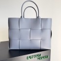 Knockoff Bottega Veneta ARCO TOTE Large intrecciato grained leather tote bag 652868 gray Tl16628WW40