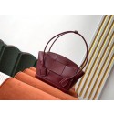 Knockoff Bottega Veneta Original Weave Leather Arco Top Handle Bag 70013 Wine Tl17094vf92