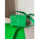 Knockoff High Quality Bottega Veneta CASSETTE Mini intreccio leather cross-body bag 666688 Parakeet Tl16796FA65
