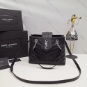 Replica Fashion Yves Saint Laurent LOULOU Original Leather Tote Bag 502717 Black Tl15096yI43