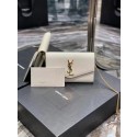 Replica Yves Saint Laurent Calf leather cross-body bag Y707788 white Tl14581Ac56