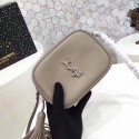Replica Yves Saint Laurent Calfskin Leather Shoulder Bag 5804 Grey Tl15108Vi77