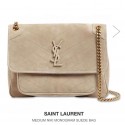 Replica Yves Saint Laurent IN SUEDE AND SMOOTH LEATHER Y498894E brown Tl14743Vi77