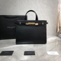 Replica Yves Saint Laurent Top Handle Bag Original Leather Y568702 Black Tl14880DY71
