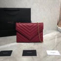 Top Yves Saint Laurent Shoulder Bag Original Leather Y569267 Red Tl14876eo14