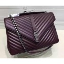 YSL Classic Monogramme Flap Bag Calfskin Leather Y22370 Wine Tl15210hc46