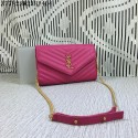 YSL Classic Monogramme Flap Bag Cannage Pattern Y377828L Rose Tl15259zS17