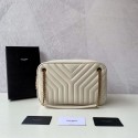 Yves Saint Laurent Calfskin Leather Shoulder Bag Y625386 white Tl14761dE28