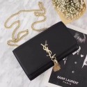 Yves Saint Laurent Classic Calfskin Leather Shoulder Bag 311227 Black&Gold Tl15090lu18