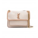 Yves Saint Laurent IN CANVAS AND LEATHER Y698894H Apricot Tl14750vK93