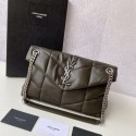 Yves Saint Laurent LOULOU PUFFER SMALL BAG IN QUILTED LAMBSKIN 5774761 ANEMONE GREEN Tl14771DV39