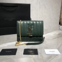 Yves Saint Laurent Sheepskin Original Leather Shoulder Bag Y554125 Green Tl14886ED90