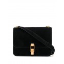 Yves Saint Laurent Small Original Nubuck leather Shoulder Bag Y585061 black Tl14839Gh26