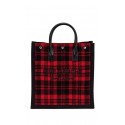 Yves Saint Laurent Tote Book LINEN Shopping Bag Y509416 red Tl14643dN21