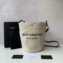Yves Saint Laurent Tote Book LINEN Shopping Bag Y689299 black Tl14632Yf79