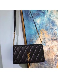 AAAAA SAINT LAURENT Angie quilted leather shoulder bag 568906 black Tl14953aM93