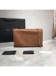 Best Replica Yves Saint Laurent Double Skin Use Original Leather Shoulder Bag Y553804 Brown Tl14891bj75