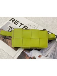 Bottega Veneta CASSETTE Mini intreccio leather belt bag 651053 Lemon Tl16786Qu69