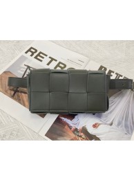 Bottega Veneta CASSETTE Mini intreccio leather belt bag 651053 RAINTREE Tl16781DS71
