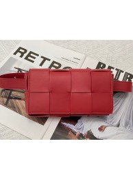 Bottega Veneta CASSETTE Mini intreccio leather belt bag 651053 TOMATO Tl16789VI95