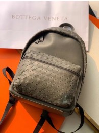 Bottega Veneta CLASSIC INTRECCIATO Intrecciato leather backpack 7786 grey Tl16846JD63