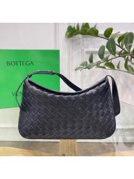 Bottega Veneta Intreccio leather shoulder bag 690226 black Tl16670hc46