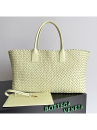 Bottega Veneta Large intreccio leather tote bag 608811 Zest washed Tl16635Lp50