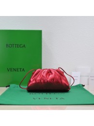 Bottega Veneta Mini intrecciato leather clutch with strap 585852 red Tl16712TL77